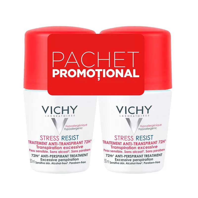 Oferte - Vichy Deo bi-pack roll-on Stress Resist antiderspirant eficacitate 72h, 2x50ml, epastila.ro