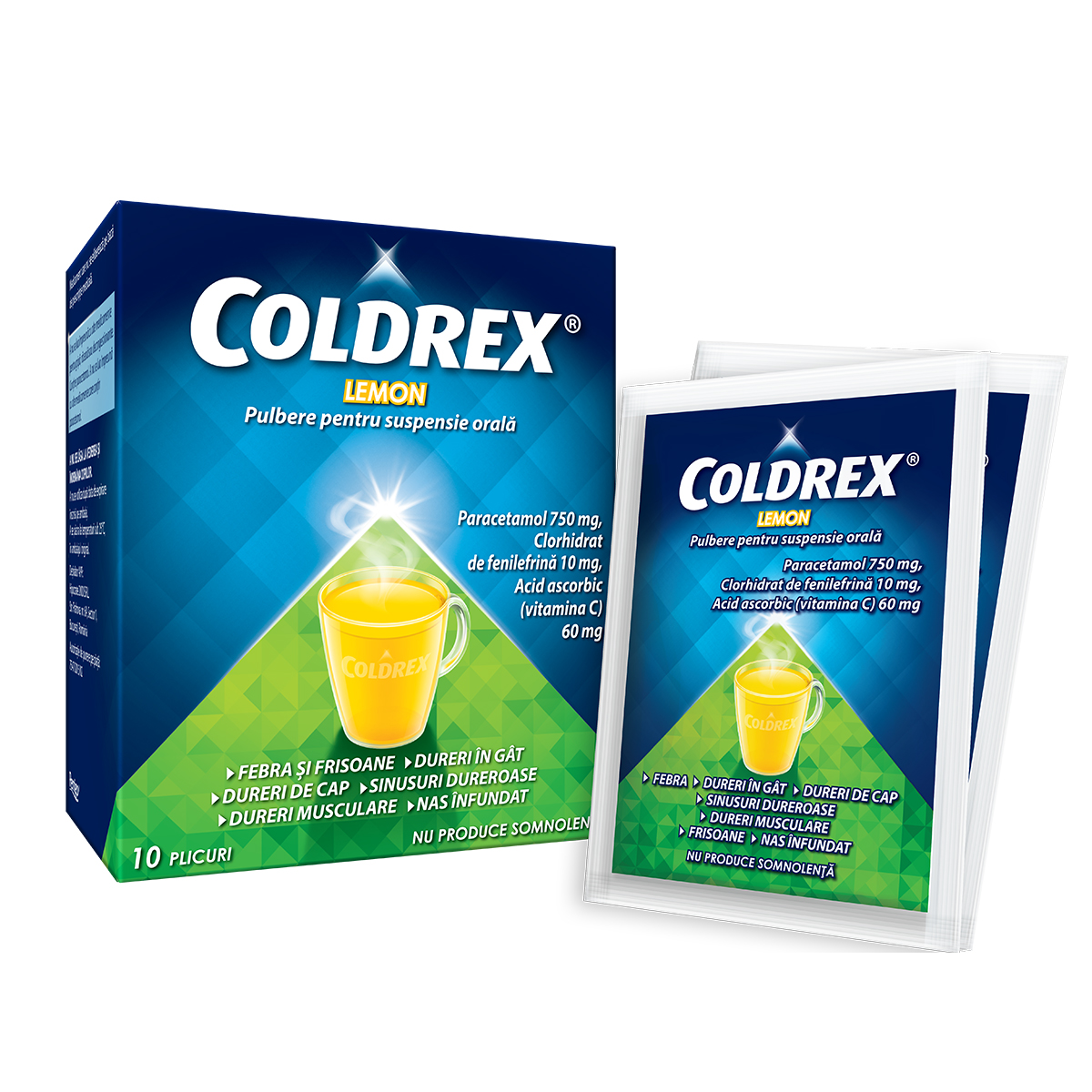 OTC (medicamente care se eliberează fără prescripție medicală) - Coldrex Hotrem Lemon x 10pl, epastila.ro