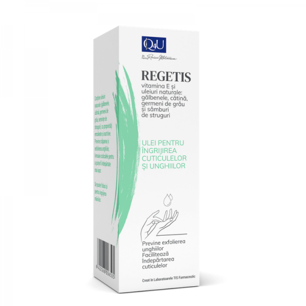 Mâini și picioare - Q4U RegeTis Ulei pentru cuticule cu vitamina E si uleiuri naturale 25ml (Tis), epastila.ro