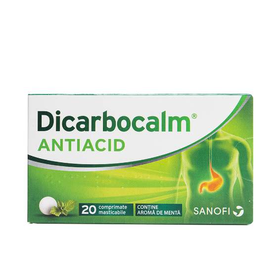 OTC (medicamente care se eliberează fără prescripție medicală) - Dicarbocalm x 20comprimate masticabile , epastila.ro