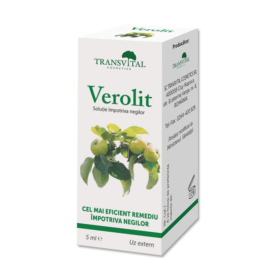 Bătături și negi - Verolit solutie impotriva negilor 5 ml (Transvital), epastila.ro
