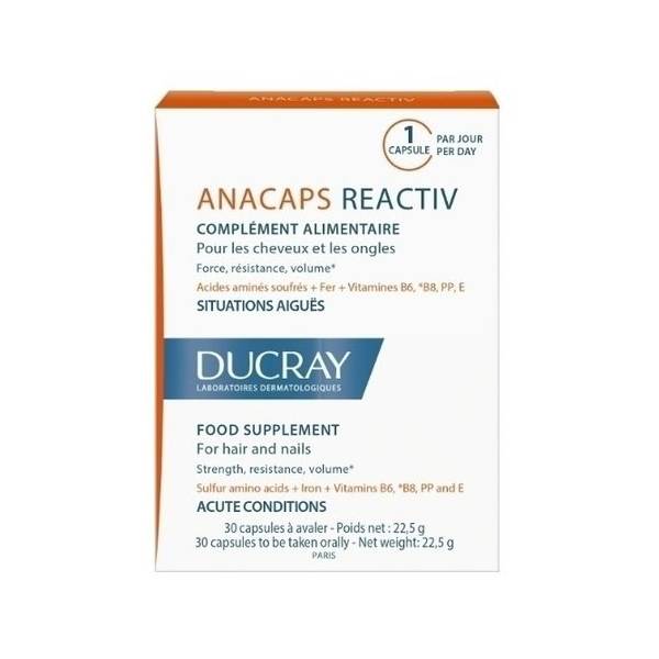 Păr și unghii - Ducray Anacaps Reactiv x 30cps, epastila.ro