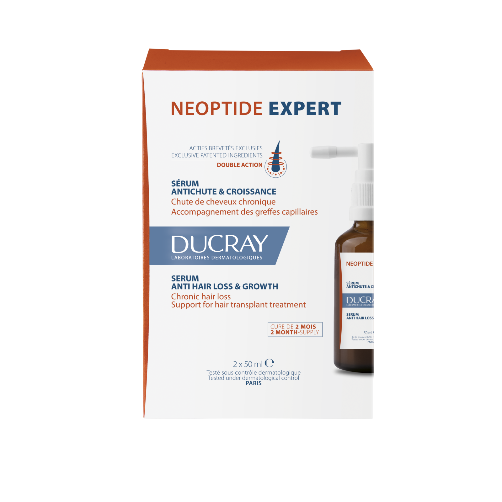 Păr și unghii - Ducray Neoptide Expert ser tratament anti-cadere/cresterea parului 2 x 50ml, epastila.ro