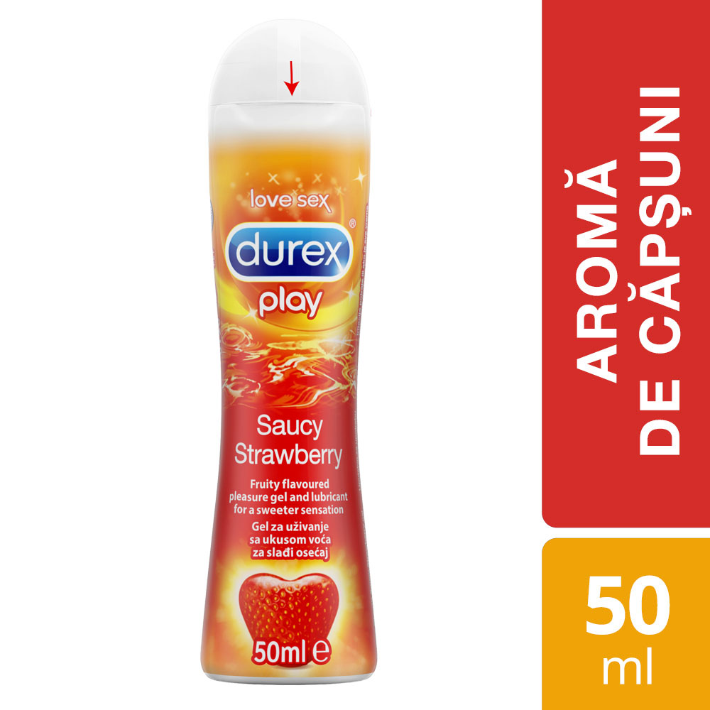 Protecție și lubrefiere - Durex Play Strawberry lubrifiant x 50ml, epastila.ro