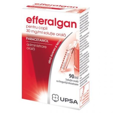 OTC (medicamente care se eliberează fără prescripție medicală) - Efferalgan pentru copii 30mg/ml sol.orala 90ml, epastila.ro