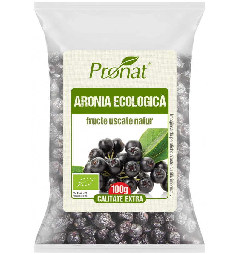 Produse bio - Aronia fructe uscate ecologice 100g (Pronat), epastila.ro
