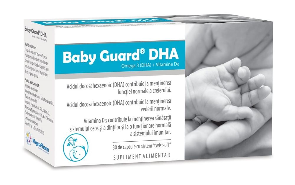 Suplimente pentru sănătatea copilului - Baby Guard DHA x 30cps, epastila.ro