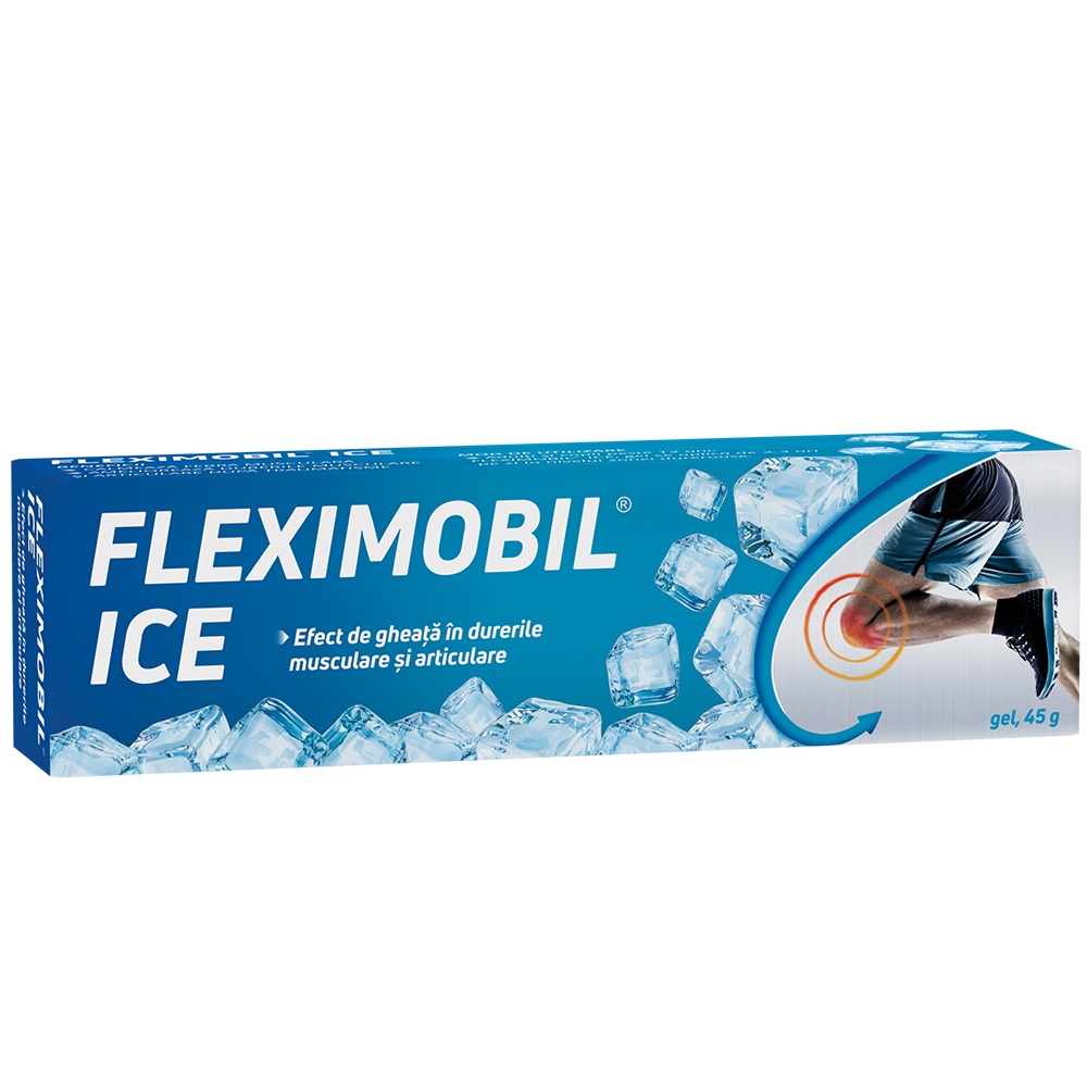 Dureri acute (nevralgii, contuzii, luxații) - Fleximobil ICE gel 45 g, epastila.ro