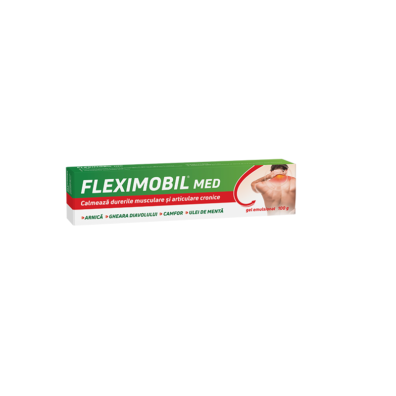 Dureri acute (nevralgii, contuzii, luxații) - Fleximobil MED gel emulsionat, 100 g, Fiterman, epastila.ro