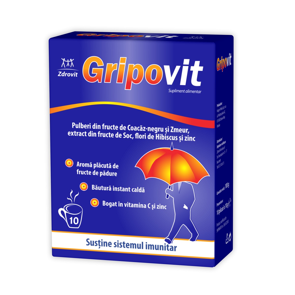 Imunitate și suport - Gripovit x 10pl (Zdrovit), epastila.ro