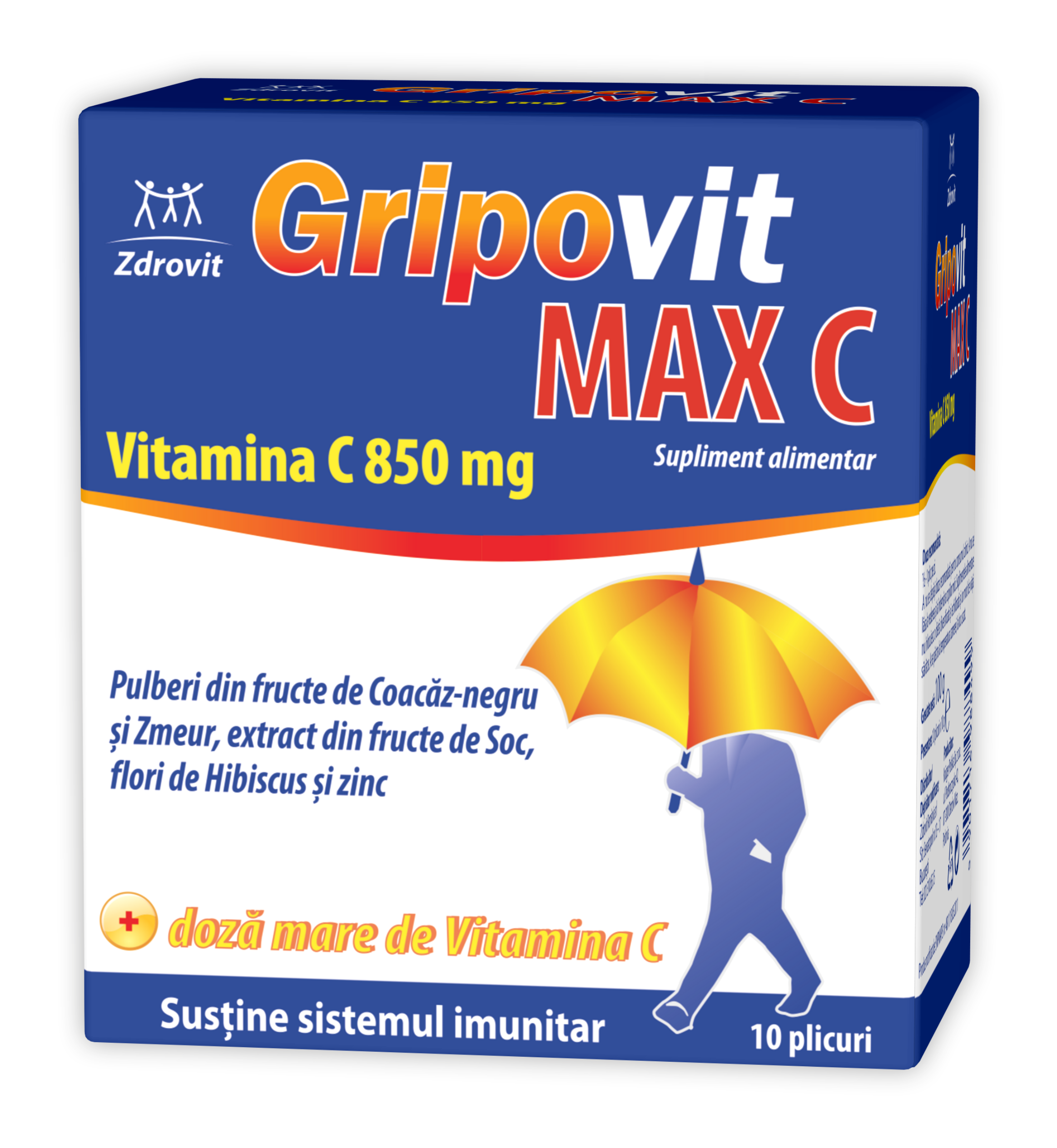 Imunitate și suport - Gripovit Max C x 10pl (Zdrovit), epastila.ro
