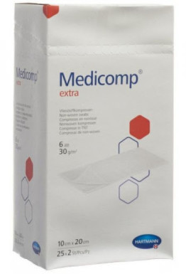 Comprese, feși, plasturi - Hartmann Medicomp comprese extra sterile de material nestesut10/20cm *25 buc, epastila.ro