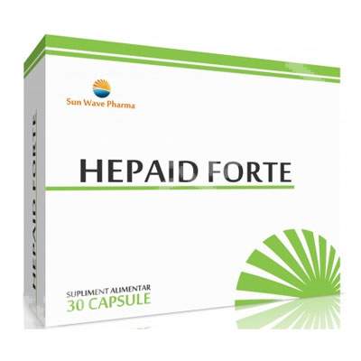 Protectoare hepatice - Hepaid Forte, 30 capsule, Sun Wave Pharma, epastila.ro