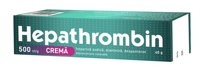 OTC (medicamente care se eliberează fără prescripție medicală) - Hepathrombin 500 UI/g crema 40g (Hemofarm), epastila.ro