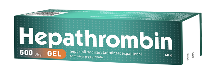 OTC (medicamente care se eliberează fără prescripție medicală) - Hepathrombin 500UI/g gel 40g  (Hemofarm), epastila.ro