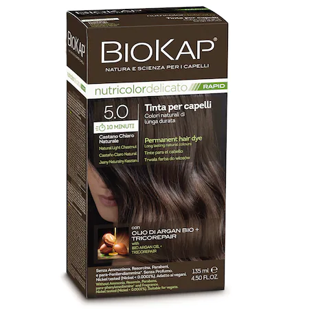 Hair styling - Nutricolor delicato rapid Natural Light Chestnut 5,0 vopsea de par 135ml, epastila.ro