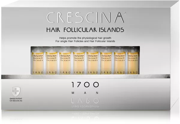 Alopecie - Crescina Follicular Islands 1700 pentru barbati 20fiole, epastila.ro