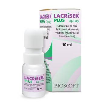 Lacrimi artificiale și igienă - Lacrisek Plus spray oft. 10ml, epastila.ro