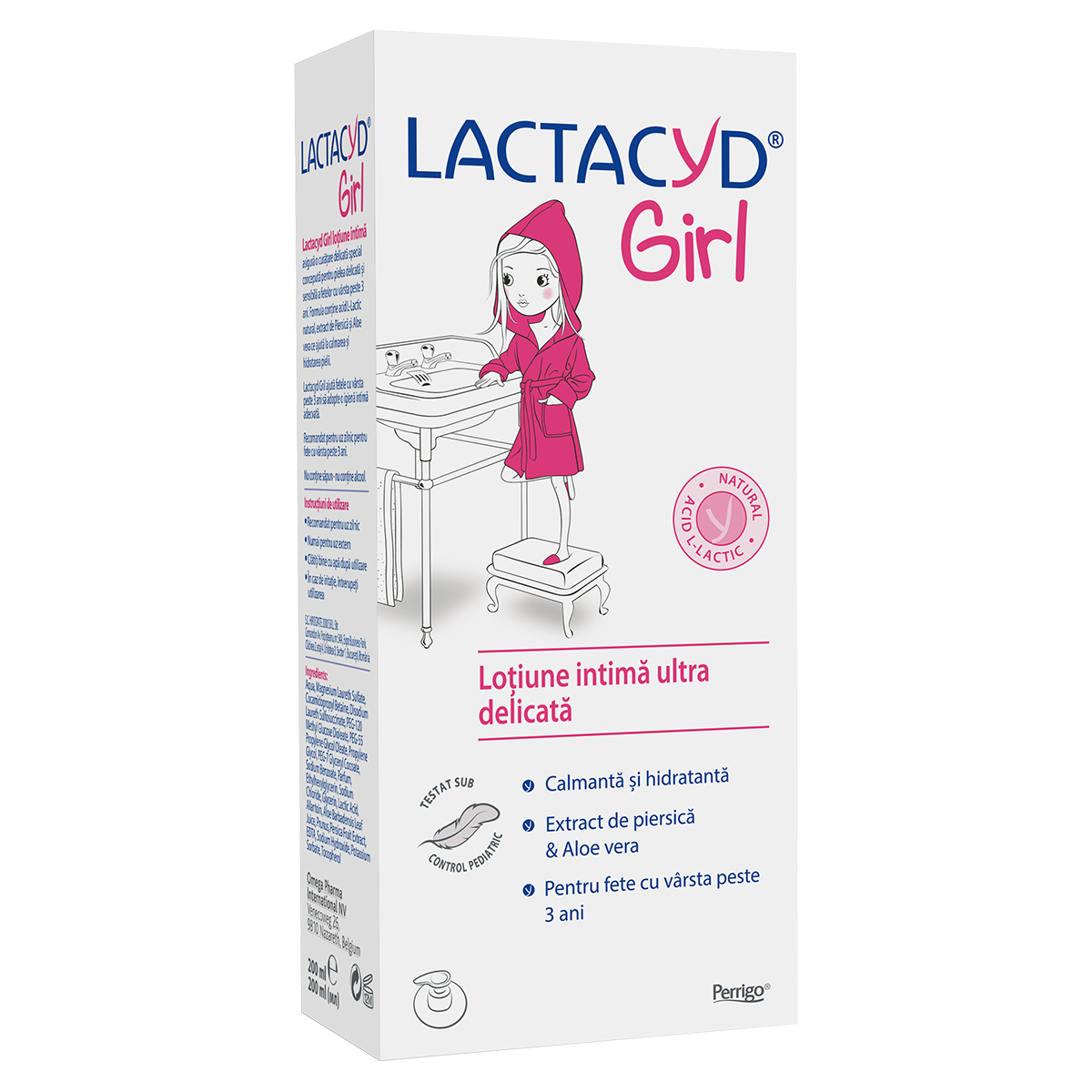 Infecții urinare (antispastice și dezinfectante) - Lactacyd Girl gel pentru igiena intima, +3 ani, 200ml, epastila.ro