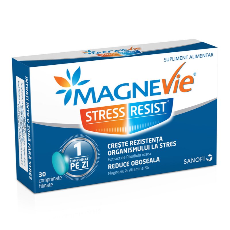 Suplimente cu magneziu - MagneVie Stress Rezist x 30cp.film, epastila.ro