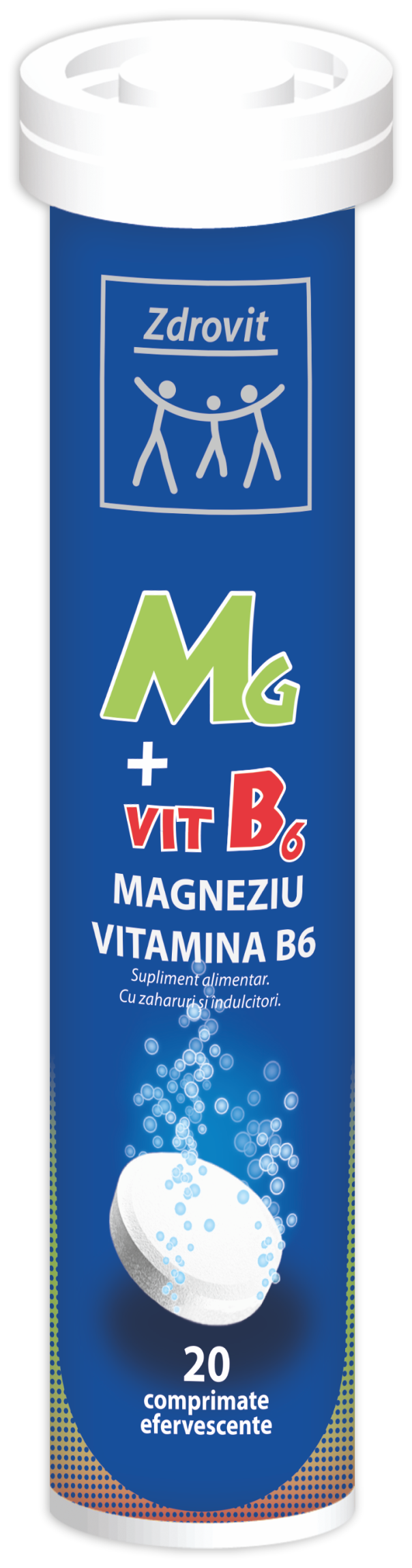 Suplimente cu magneziu - Magneziu+B6 x 20cpr eff (Zdrovit), epastila.ro