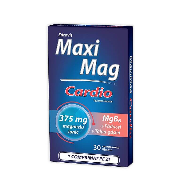 Suplimente cu magneziu - MaxiMag Cardio x 30 cpr. (Zdrovit), epastila.ro