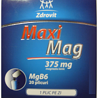 Suplimente cu magneziu - MaxiMag 375mg Mg+B6 x 20pl (Zdrovit), epastila.ro