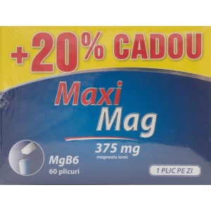 Oferte - MaxiMag 375mg Mg+B6 60plicuri promo (+20% cadou) (Zdrovit), epastila.ro