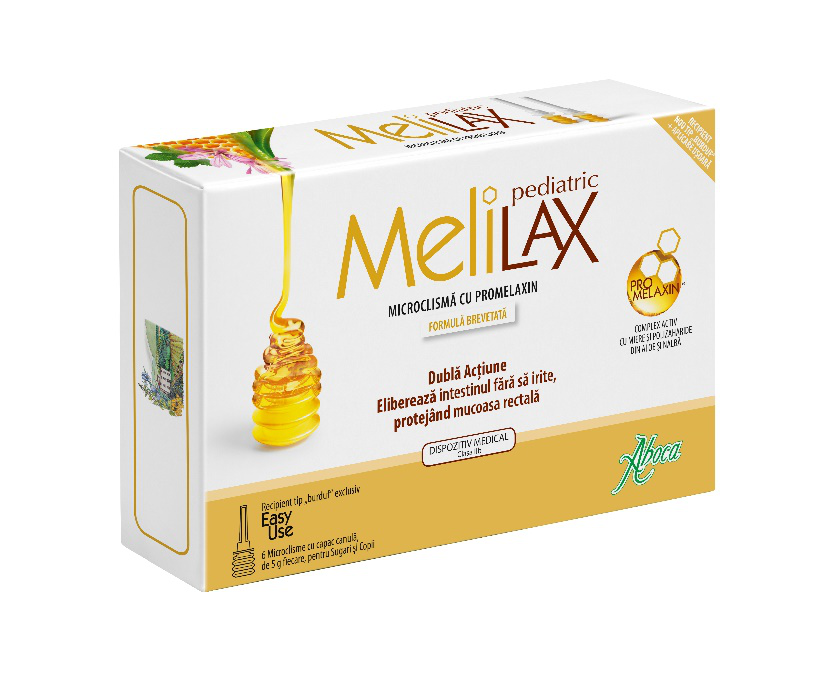Digestie sănătoasă - Melilax pediatric 5g x 6microclisme (Aboca), epastila.ro