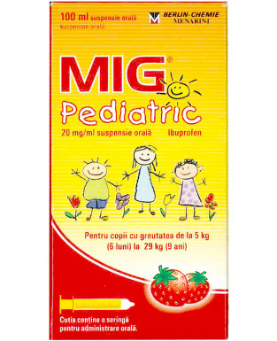 OTC (medicamente care se eliberează fără prescripție medicală) - MIG Pediatric 20mg/ml susp.orala 100ml, epastila.ro
