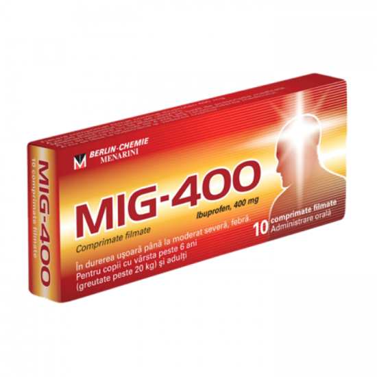 OTC (medicamente care se eliberează fără prescripție medicală) - Mig-400 400mg x 10cp.film, epastila.ro