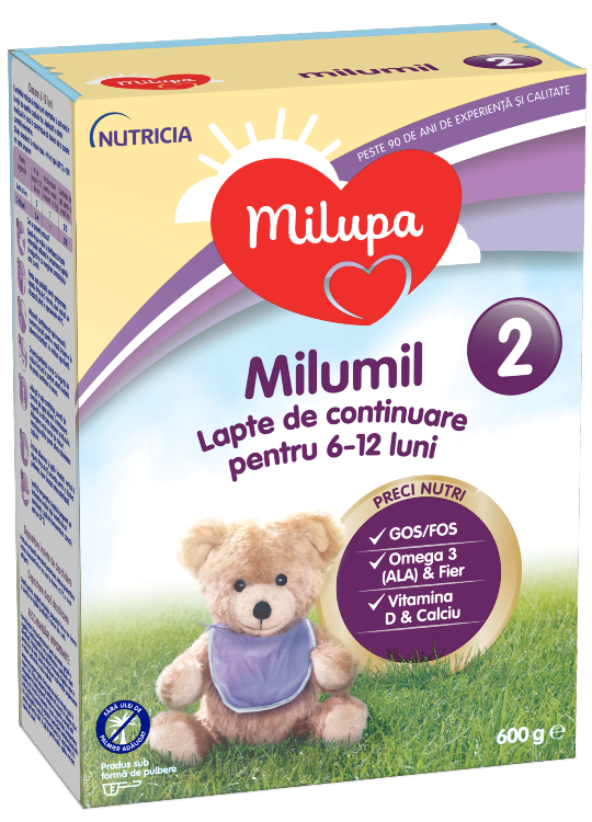 Lapte și mâncărici - Milumil 2 lapte praf de continuare (6-12 luni), 600g, epastila.ro