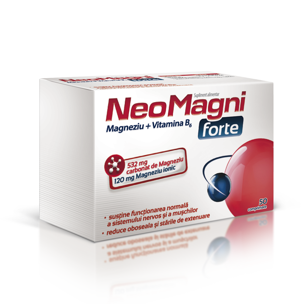 Suplimente cu magneziu - Neomagni Forte+D3 x 50 cp, epastila.ro