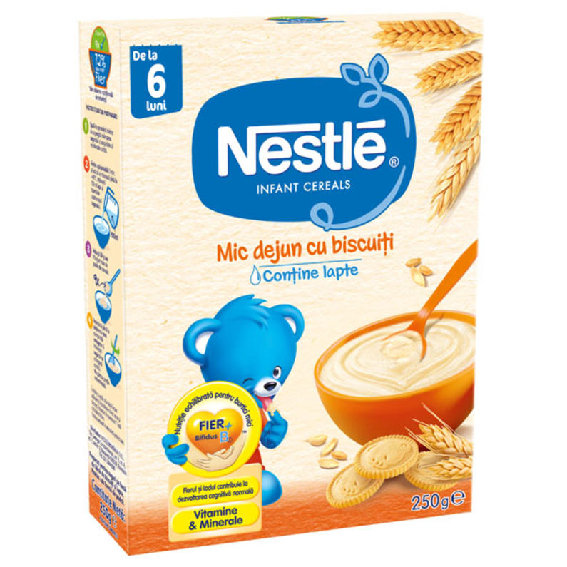 Lapte și mâncărici - Nestle Cereale Mic Dejun cu biscuiti, peste 6 luni, se prepara cu apa 250g, epastila.ro