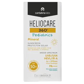 Protecție solară - Cantabria Heliocare 360 Pediatrics fluid mineral pentru copii SPF50+ 50ml, epastila.ro