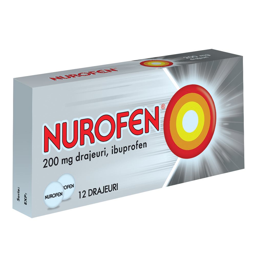 OTC (medicamente care se eliberează fără prescripție medicală) - Nurofen 200mg x 12drajeuri, epastila.ro