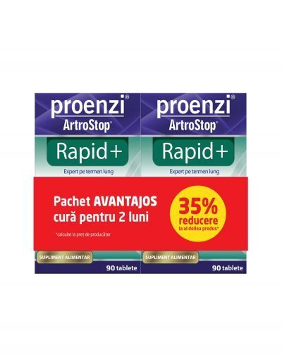 Oferte - Proenzi Artrostop Rapid x 90 tb pachet promo 2 cutii, epastila.ro