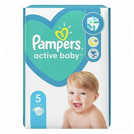 Tampoane, scutece și aleze - Pampers 5 Active Baby (11-16kg) x 21buc, epastila.ro