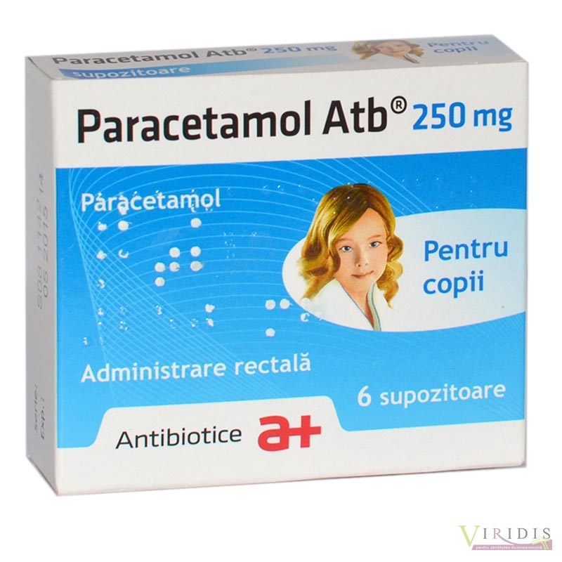 OTC (medicamente care se eliberează fără prescripție medicală) - Paracetamol 250mg x 6supozitoare (Antibiotice), epastila.ro