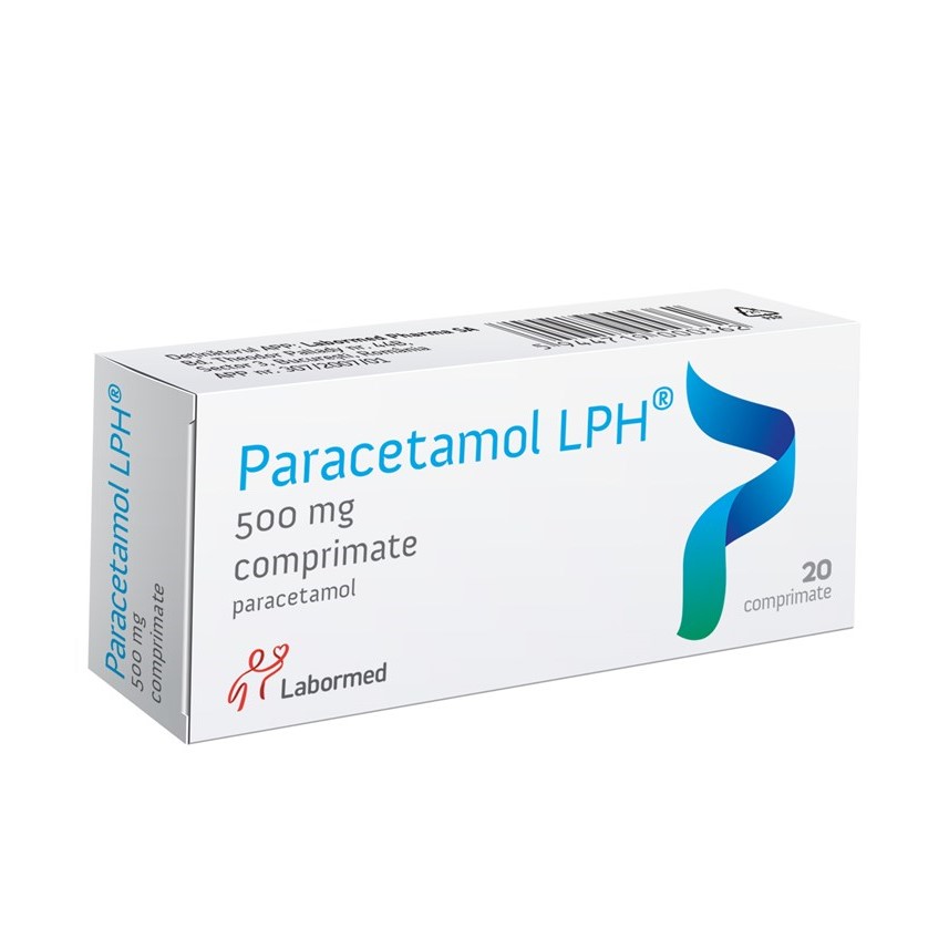 OTC (medicamente care se eliberează fără prescripție medicală) - Paracetamol LPH 500mg x 20cp, epastila.ro