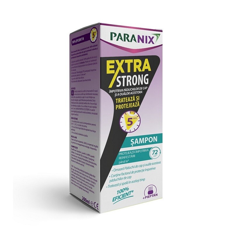 Produse împotriva paraziților - Paranix Extra Strong sampon 200ml+Pieptene, epastila.ro