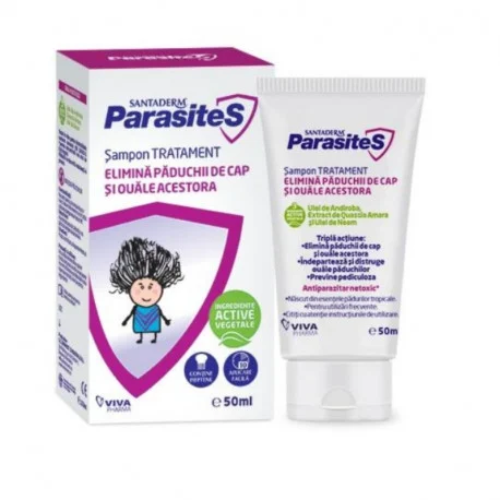 Produse împotriva paraziților - Parasites Șampon - tratament împotriva păduchilor 50ml (Santaderm), epastila.ro