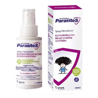 Produse împotriva paraziților - Parasites spray tratament paduchi 100ml, epastila.ro