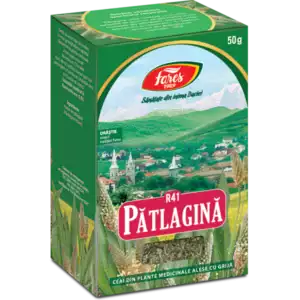 Tuse și durere în gât - Patlagina 50g (R41) ceai Fares, epastila.ro