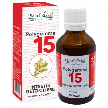Digestie și tranzit - Polygemma 15 - Intestin - detoxifiere, 50ml, (PlantExtrakt), epastila.ro