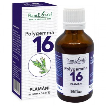 Afecțiuni respiratorii și alergii - Polygemma 16 - Plamani, 50ml, (PlantExtrakt), epastila.ro
