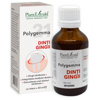 Tuse și durere în gât - Polygemma 21 - Dinti, gingii, 50ml (PlantExtrakt), epastila.ro