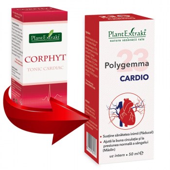 Tensiune și colesterol - Polygemma 23 - Cardio, 50ml (PlantExtrakt), epastila.ro