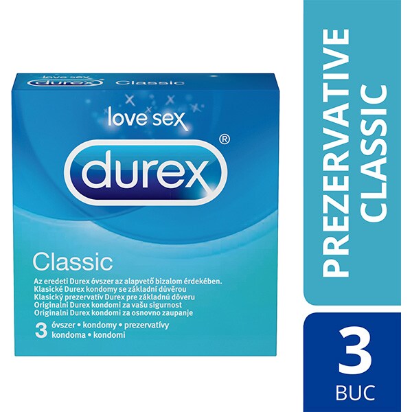 Protecție și lubrefiere - Durex Classic (Originals) x 3buc, epastila.ro