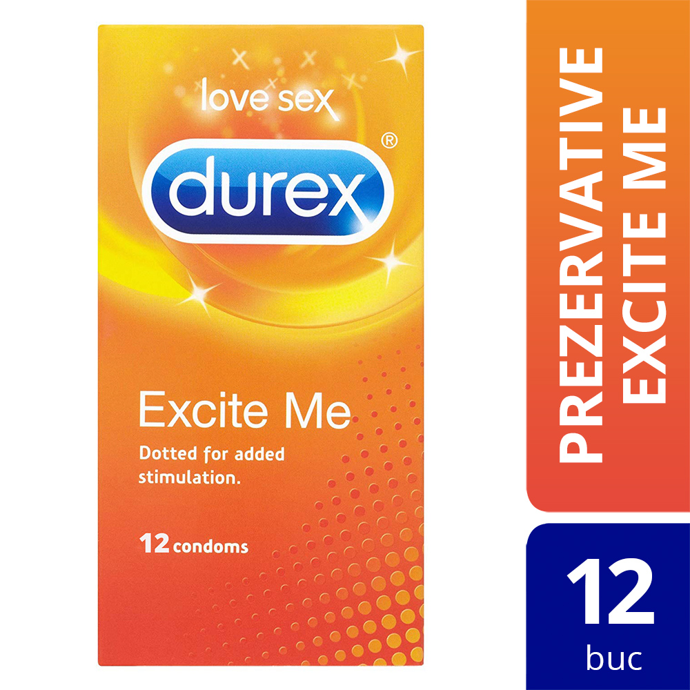 Protecție și lubrefiere - PREZERVATIVE DUREX EXCITE ME X 12, epastila.ro